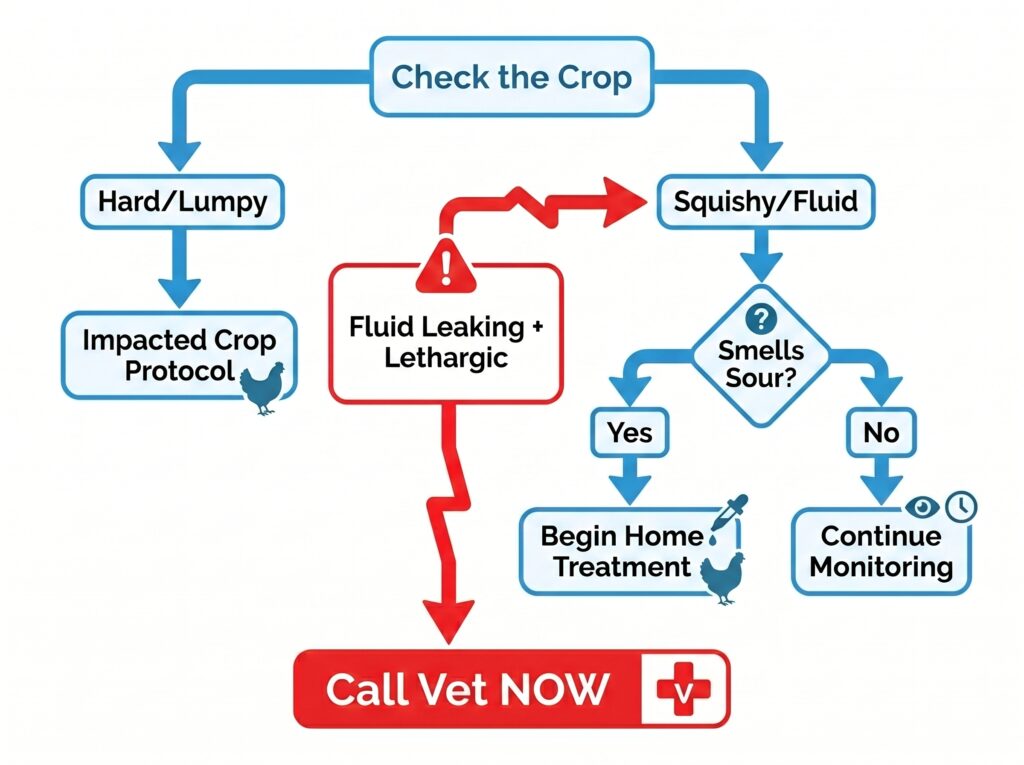 sour crop in chickens emergency decision tree for beginners